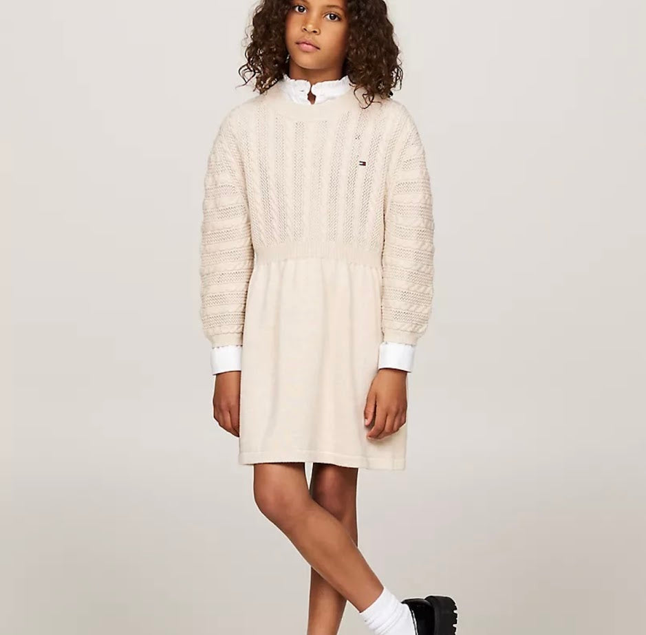Tommy Hilfiger Toddler Cable-Knit Sweater Dress (4 Years)