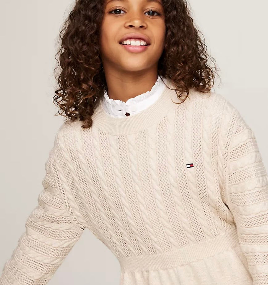 Tommy Hilfiger Toddler Cable-Knit Sweater Dress (4 Years)
