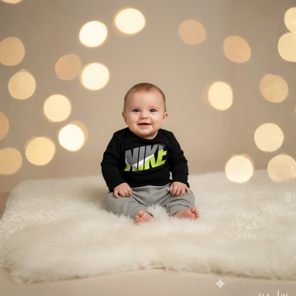 Nike Neon Logo Bodysuit &amp; Jogger Set