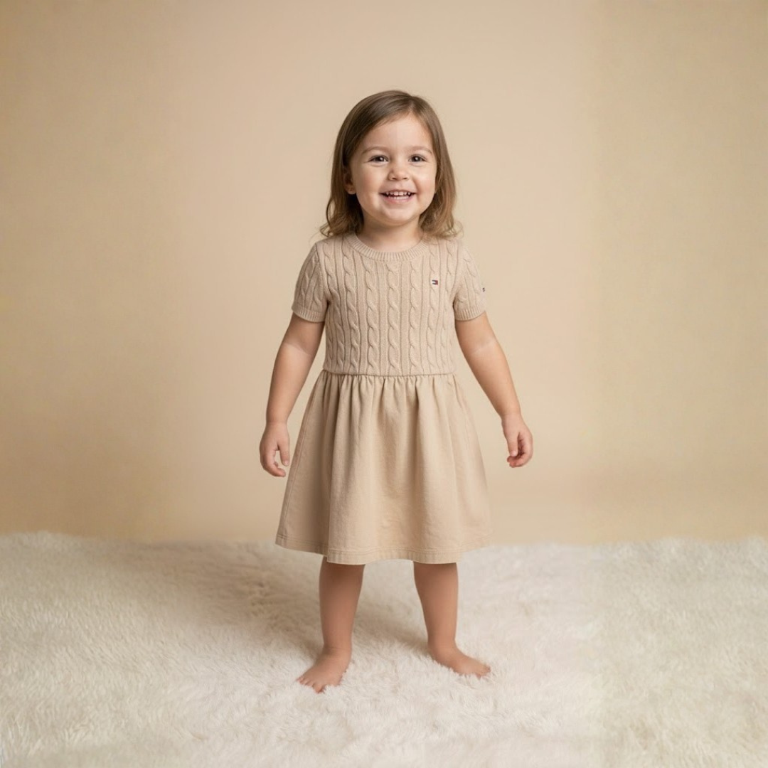Tommy Hilfiger Toddler Cable-Knit Sweater Dress (4 Years)